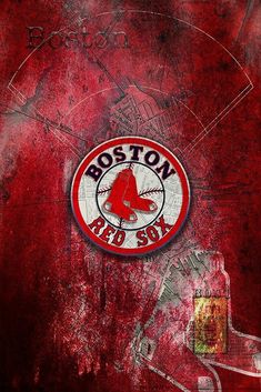 the boston red sox logo is shown on an old wallpapered baseball team's uniform