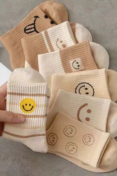 Description- Smiley face patterned socks Crew fit One size Patterned Socks, Boyfriend Tee, Retro Color, Happy Smile, Smiley Face, Sweater Accessories, Crew Socks, Smiley, Customized Gifts