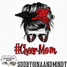 School Cheerleader, Mom Bun, Bun Messy, Southern Design, Band Mom, Cheer Coaches, Mom Png