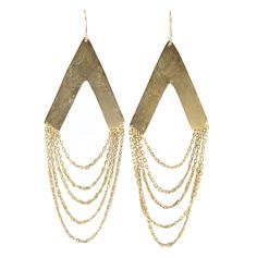 BR256 Fenton Gold Chain Loop Chandelier Earring Marcia Moran Gold Chandelier Earrings Chain Chandelier, Gold Chandelier Earrings, Chain Loop, Gold Statement Earrings, Earrings Inspiration, Gold Chandelier, Hammered Gold, Jewelry Lover, Gold Plated Jewelry