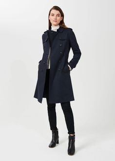 Petite Trench Coat, Black Trench Coat, Double Breasted Trench Coat, Fit And Flare