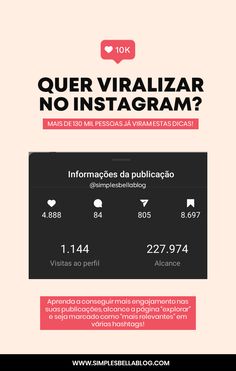 an image of a website with the words quer virtuale no instagramm?