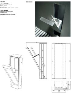 an architectural drawing showing the details for a door