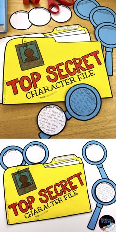 the top secret character file is cut out and ready to be used as a craft