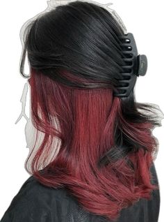 Red And Black, Hair Ideas, Red Hair, Black Hair, Hairstyles, Hair, Red, Black