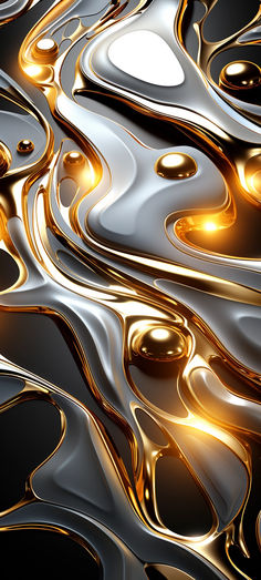 an abstract gold and silver background