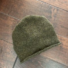 Nwt Daesin Knit Hat Beanie Army Green Color With Shoelace Gathered Tie On Back And Rolled Edge. Fitted Knit Casual Hats, Casual Fitted Knit Hats, Hand Knitted Casual Bonnet One Size, Casual Hand-knitted Bonnet One Size, Casual Hand Knitted One Size Bonnet, Casual Hand Knitted One-size Bonnet, Fitted Knit Hat, Fitted Knit Beanie Bonnet, One Size Soft Knit Bonnet