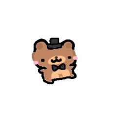 a brown teddy bear with a bow tie