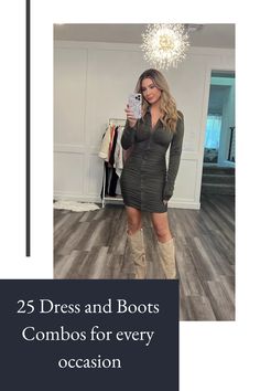 Create a simple yet chic aesthetic with this cute dress and boots outfit that will elevate your style effortlessly. Click now to discover how to rock this trend with ease!