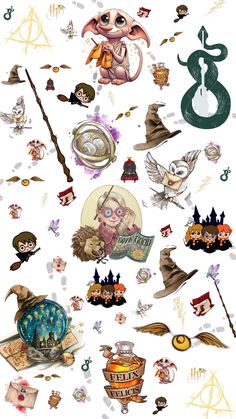 harry potter stickers are all over the place