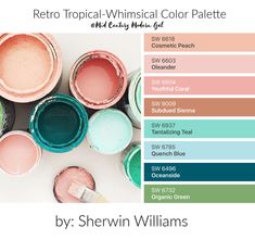 the color chart for different paint colors is shown in this image, and there are several shades