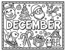 Need a festive winter coloring pages for kids? Wrap up the year in style with December's months of the year coloring pages, offering a magical world of winter wonderlands, holiday cheer, and enchanting scenes that spark joy and imagination. Hello December Coloring Page, Winter Around The World Crafts, December Colouring Pages, Coloring Pages December, December First Grade Activities, Winter Themed Coloring Pages, Winter Activities For Kids At School, December Coloring Pages Free Printable, Winter Colouring Pages For Kids