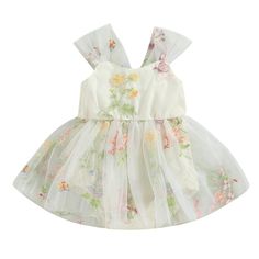 PRICES MAY VARY. Soft Fabric:---The baby romper dress is made of premium polyester and tulle material, skin-friendly, soft and comfortable to wear. Features--- The infant girl’s romper is sleeveless, tulle patchwork design, lacing design on the back, crotch buttons are convenient for diaper changing. Embroidery flowers and butterfly pattern makes baby girls look like a little angel. Size Selection--- There are 4 sizes to choose: 0-6 months, 6-12 months, 12-18 months, 18-24 months, regular fit st Floral Tulle Dress, Magical Dress, Embroidered Tulle Dress, Elegant Embroidery, Layering Outfits, Patchwork Dress, Romper Dress