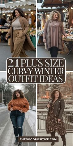 Curvy Winter Outfits, Winter Fashion Cold, Cold Weather Outfits Winter, Curvy Casual Outfits, Girls Night Outfit, Fashion Outfits Plus Size, Plus Size Chic