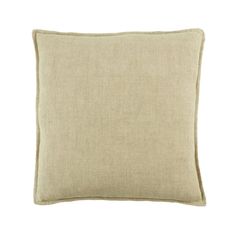 a beige pillow on a white background