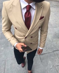 The best style here...by mr. Shoryuken Best Suits For Men, Blazer Wedding, Fall Suit, Wedding Suits Groom, Formal Mens Fashion, Tuxedo For Men