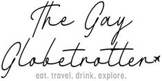 the guy glauentators eat, travel, drink, explore logo with handwritten caption