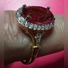 Woman’s Ring Size 10 Oval Gemstone Rings For Party, Oval Halo Setting Rings For Party, Oval Gemstone Party Rings, Oval Party Ring With Center Stone, Oval Ruby Ring For Party, Oval Ruby Ring For Parties, Elegant Oval Ruby Ring For Party, Steampunk Rings, Sapphire Solitaire Ring