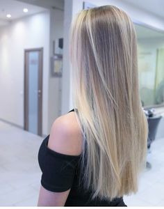 Hair Color and Cut Straight Hair Cuts, Long Haircuts, Long Face Hairstyles, Face Shape Hairstyles, Natural Hair Styles Easy, Ombre Hair Color, Long Blonde, Long Straight Hair, Long Blonde Hair