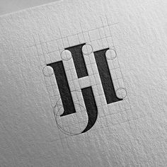 the letter h is made up of black and white lines