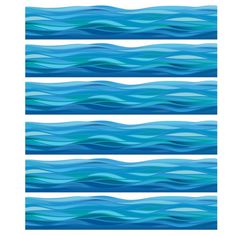 blue water waves on white background