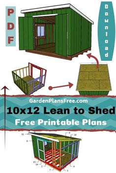 the 10x16 lean to shed plans with free printable plans and instructions for it