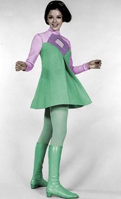 From the Lost In Space archives Weird Science Lisa Outfits, Draw Dress, 1960s Space Age, Mod Mini Dress