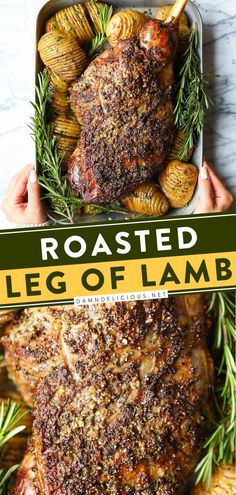 ROASTED LEG OF LAMB, holiday dinner recipes, thanksgiving, christmas Baked Leg Of Lamb, Lamb Thigh Recipe, Leg If Lamb Recipe, Roast Lamb Christmas Dinner, Leg Of Lamb Christmas Dinner, Christmas Leg Of Lamb Recipes, Best Lamb Leg Recipes, Leg Of Lamb Dinner Ideas, How To Cook A Lamb Leg