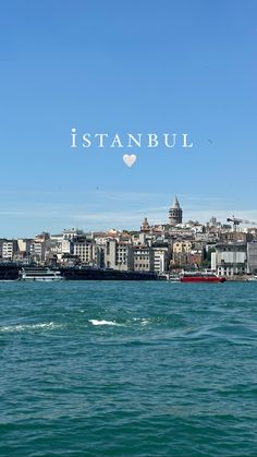 an image of a city with the words istanbul over it