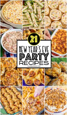 new year's eve party recipes collage