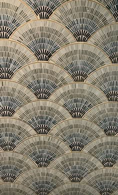 an art deco wallpaper pattern with fan shapes