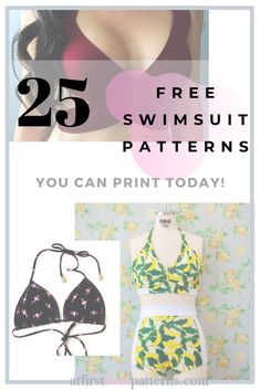 free swimsuit sewing patterns Swim Top Pattern Sewing, Swimming Suit Pattern Sewing, Easy Swimsuit Pattern, Tankini Pattern Sewing Free, How To Make Your Own Swimsuit, Bathing Suit Sewing Pattern Bikinis, Sewing A Bathing Suit, Sewing Pattern Swimsuit, Sewing Swimsuits Tutorials