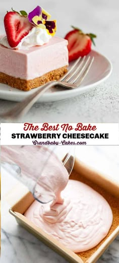 the best no bake strawberry cheesecake recipe