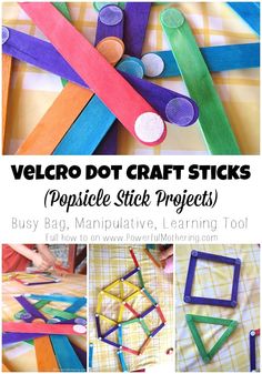 the website for velcro dot craft sticks is shown with pictures of different shapes and sizes