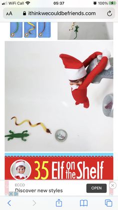 elf on the shelf is trying to get rid of his toys