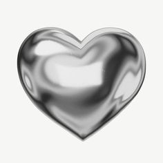 a metal heart shaped object on a white background