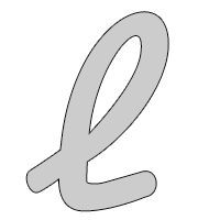 the letter q is made up of white paper and has a black outline on it