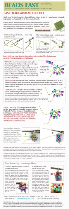 the instructions for making bead bracelets and necklaces with beads in different colors