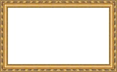 an ornate gold frame with a decorative pattern on the edges and sides, isolated against a white background