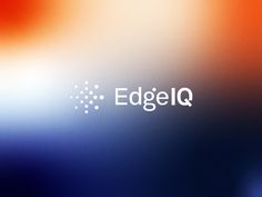 the word edgelq is displayed on a blurry blue, orange and red background