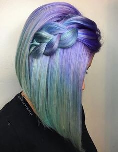 Hairstyles Ombre, Aline Bob, Ombre Hairstyles, Mermaid Hair Color, Stacked Bob, Stacked Bob Haircut, Pastel Hair, Bob Haircut, Mermaid Hair