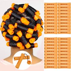 PRICES MAY VARY. 1.Perm Rods Set Product Include: You will receive 40pcs perm rods for natural hair and 1 piece steel teeth comb in total,(40pcs orange perm rods set for long short hair) hair perm rods set can be applied at home or salon using, and even travelling. it also can be share with your family and friends. It is great gift for women and girls. 2.Perm Rods for Natural Hair Easy to Use: This cold wave rod is designed with a cover and a rubber band, which can get clung to your hair easily Short Hair Rollers, Long Short Hair, Perm Rod Set, Wave Perm, Curling Rods, Curly Crochet Hair Styles, Diy Wig, Perm Rods, Long To Short Hair