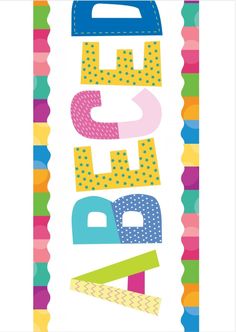 a colorful poster with the words g is for bag and letters in different colors on it