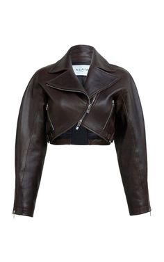 Alaia Jacket, Azzedine Alaïa, Cropped Moto Jacket, Black Fr, Leather Moto, Leather Moto Jacket