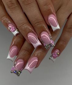 Disney Acrylic Nails, Acrylic Nail Set, Glow Nails, Short Square Acrylic Nails, Acrylic Nails Coffin Pink, Unique Acrylic Nails, Long Square Acrylic Nails