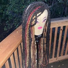 Dreadlock Wig!! Beautiful Handmade Wig. Medium Size Cap With Combs. Long Gorgeous Locs With Accessories In It. Locs With Accessories, Jeweled Hair Comb, Beaded Hair Combs, Dreadlock Wig, Silver Hair Pin, Crystal Hair Accessories, Cat Ears Headband, Wig Hat, Wig Color