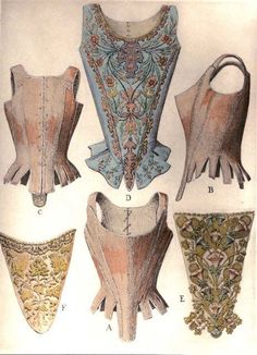 Stays XVII century 17th Century Fashion, Vintage Corset