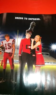 a poster with two people dressed as football players and the caption still a better love story