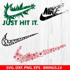 the nike logo has been designed to look like it is just hit