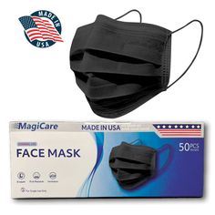 Proudly manufactured in a state-of-the-art facility in Ontario, California. MagiCare masks are manufactured under strict quality control standards in a state-of-the-art cleanroom facility. Made from the highest quality material that is extra soft and breathable. Wear for long periods of time without feeling suffocated by a damp, itchy fabric. MagiCare black one-time-use face masks are the most breathable face mask you'll find! Three effective layers made of soft non-woven material for comfort an Ontario California, Black Face Mask, Long Periods, 3 Layers, Quality Control, Cloth Bags, Face Masks, Ontario, Face Mask